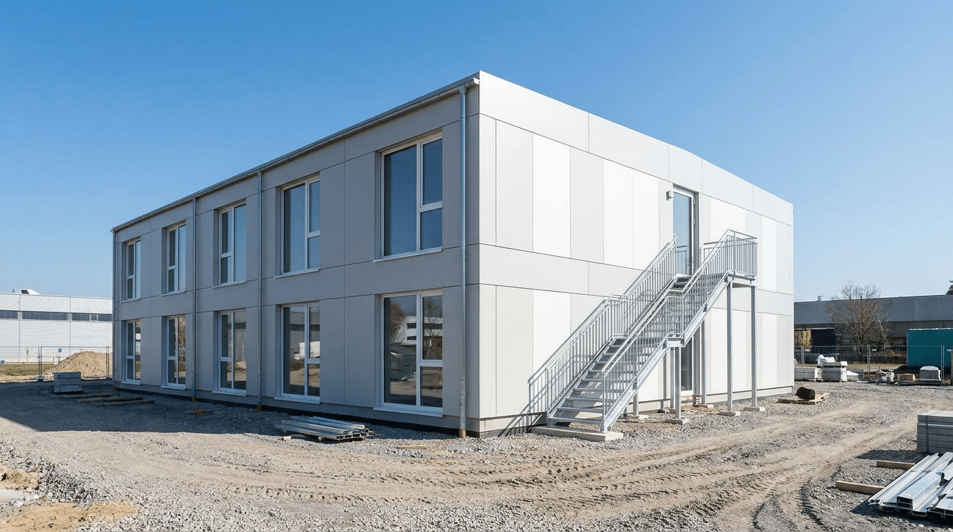 Modulares Sozialgebäude in Containerbauweise